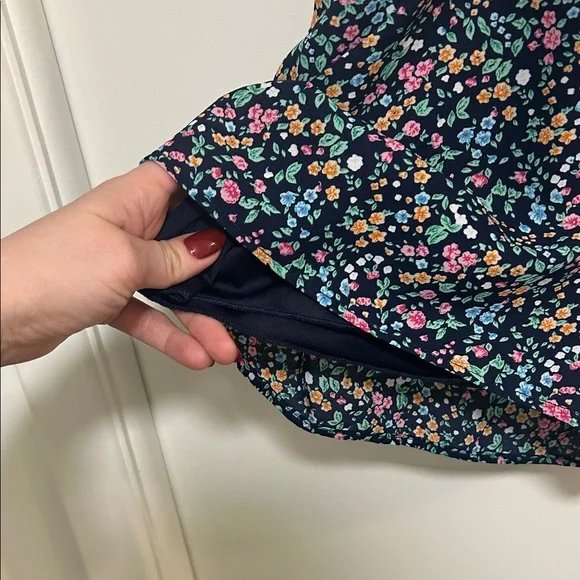 Everly Navy Floral Rinowrwith Pink, Teal & Yellow Blooms - Picture 3 of 4